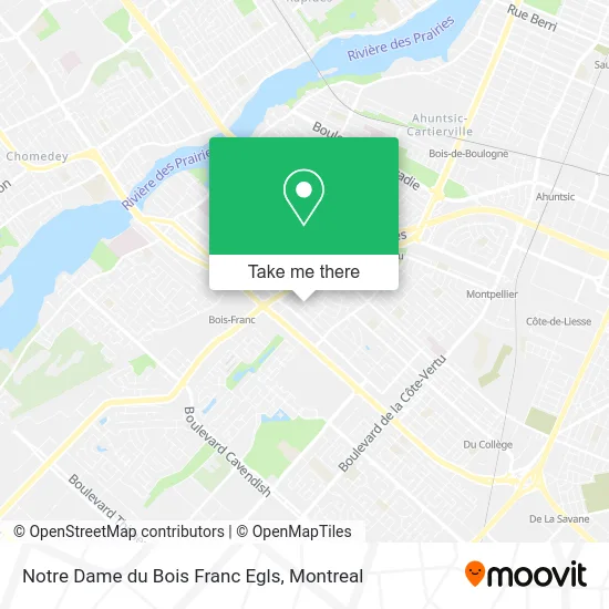 Notre Dame du Bois Franc Egls map