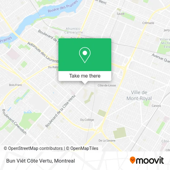 Bun Viêt Côte Vertu map