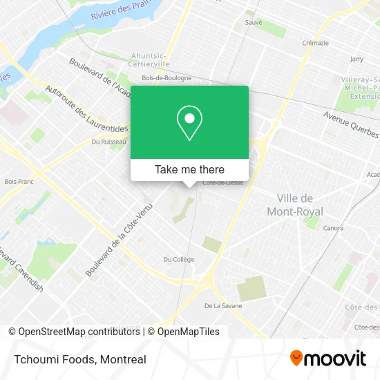 Tchoumi Foods map