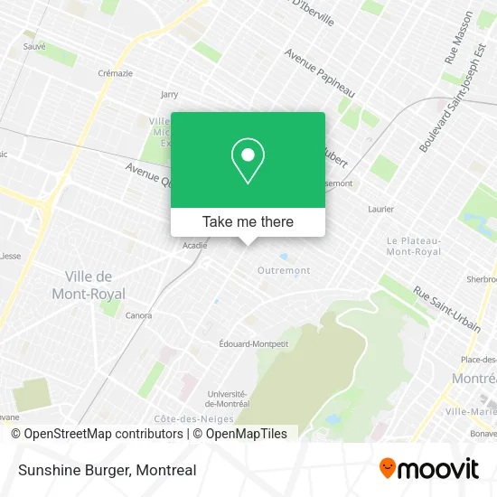 Sunshine Burger map