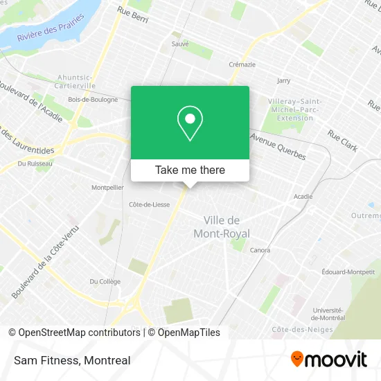 Sam Fitness map
