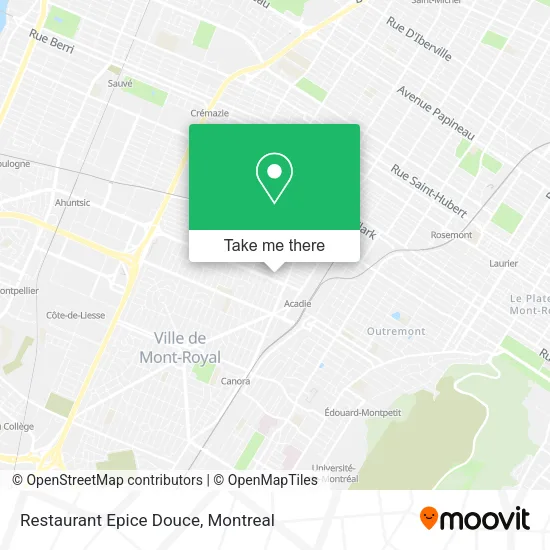 Restaurant Epice Douce map