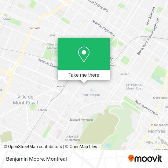 Benjamin Moore map