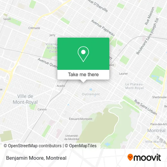 Benjamin Moore map