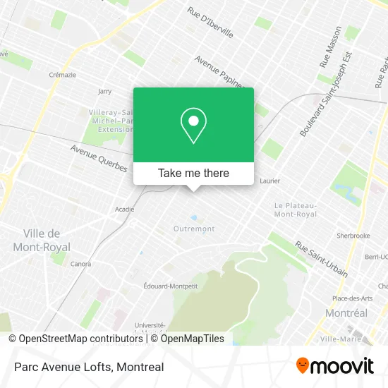 Parc Avenue Lofts map