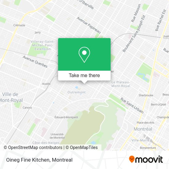 Oineg Fine Kitchen map