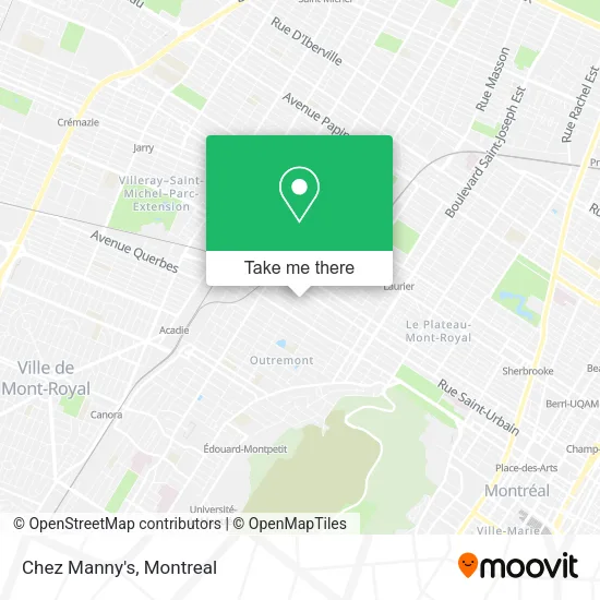Chez Manny's map