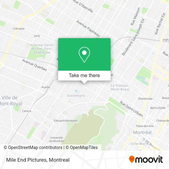 Mile End Pictures map