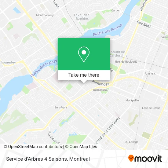 Service d'Arbres 4 Saisons map