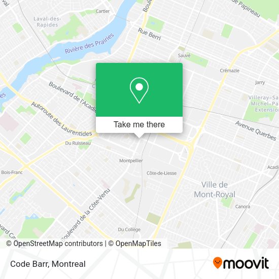 Code Barr map