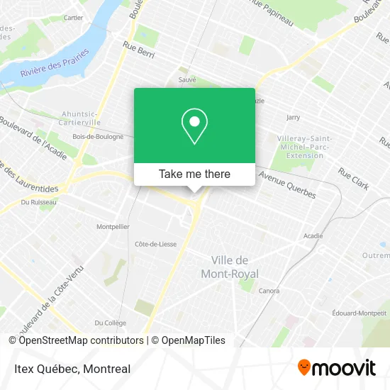 Itex Québec map