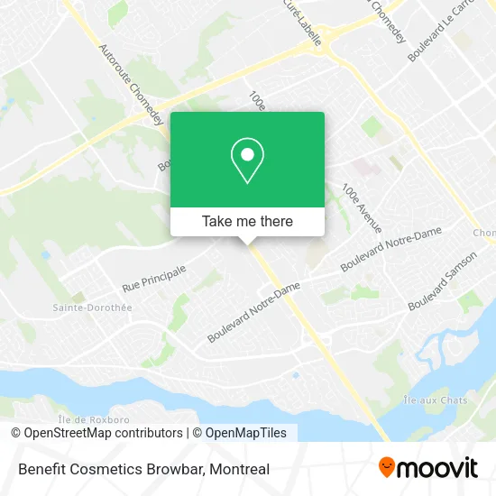 Benefit Cosmetics Browbar map