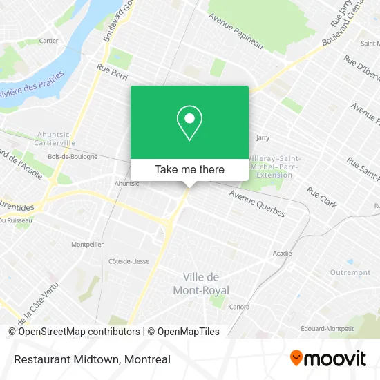 Restaurant Midtown map