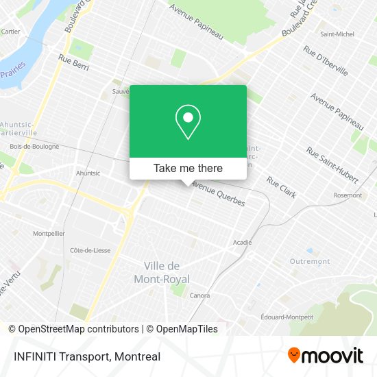 INFINITI Transport map