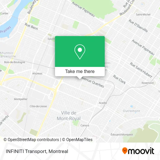 INFINITI Transport map