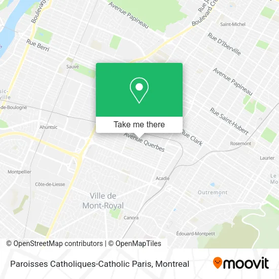 Paroisses Catholiques-Catholic Paris map