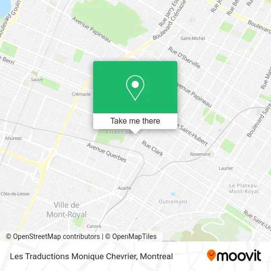 Les Traductions Monique Chevrier map