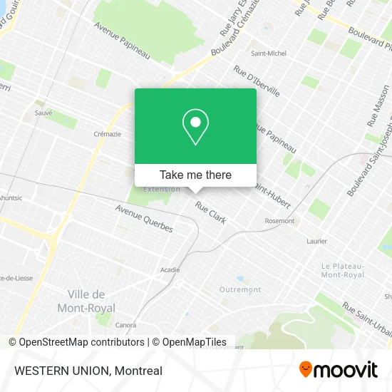 WESTERN UNION map