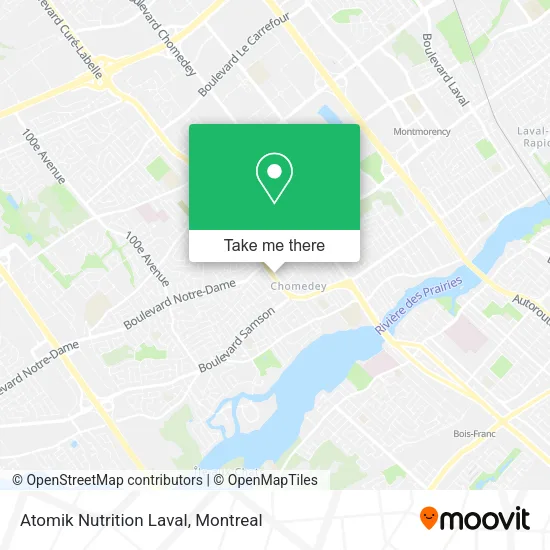 Atomik Nutrition Laval map