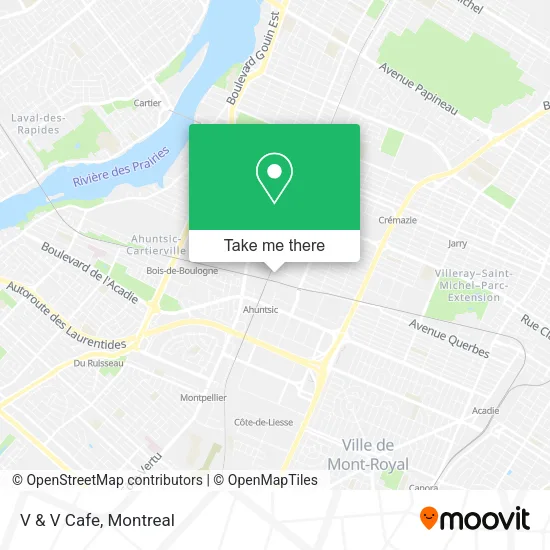V & V Cafe map