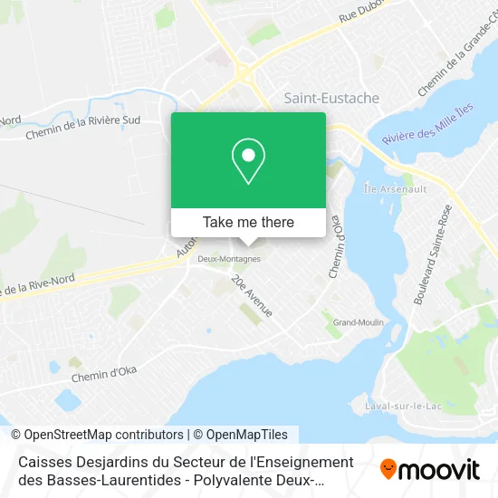 Caisses Desjardins du Secteur de l'Enseignement des Basses-Laurentides - Polyvalente Deux-Montagnes map