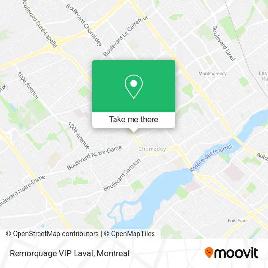 Remorquage VIP Laval map