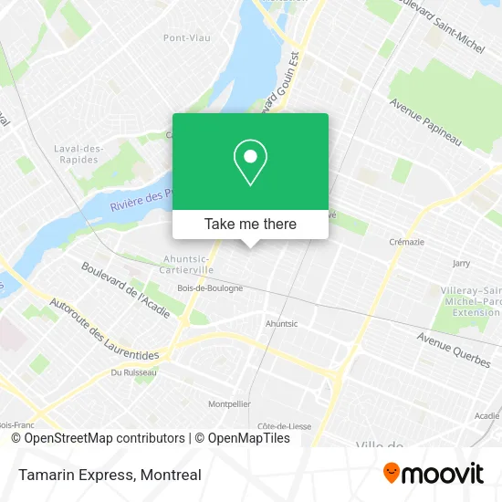 Tamarin Express map