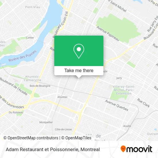 Adam Restaurant et Poissonnerie map