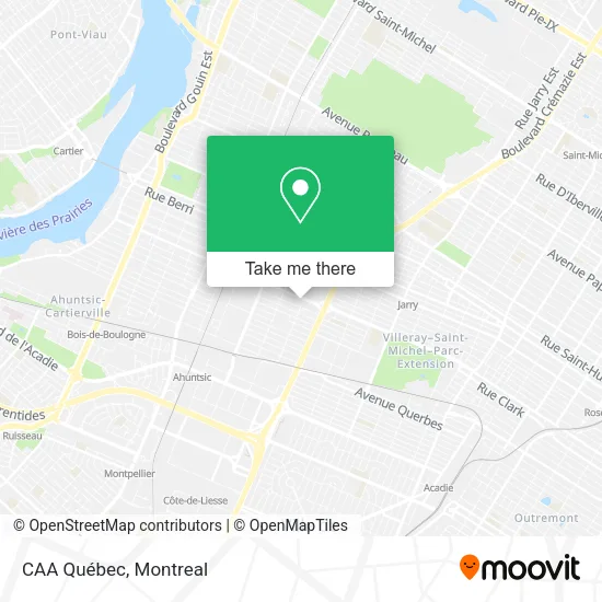 CAA Québec map