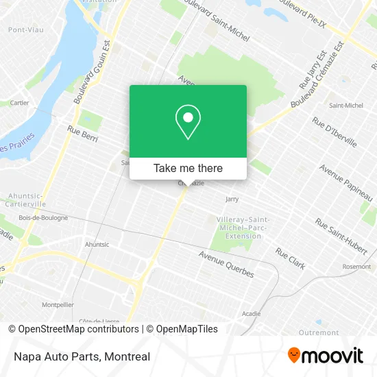Napa Auto Parts map