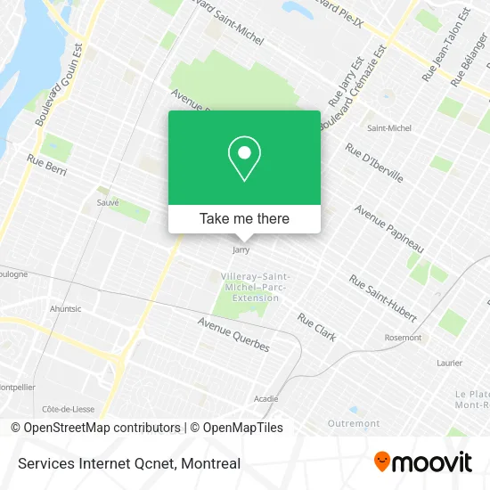 Services Internet Qcnet map