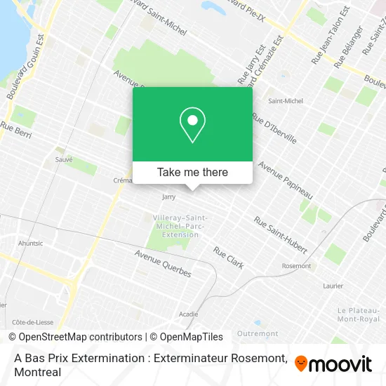 A Bas Prix Extermination : Exterminateur Rosemont map