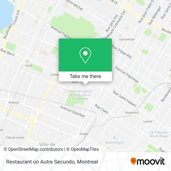 Restaurant un Autre Secundo map