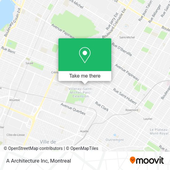A Architecture Inc map
