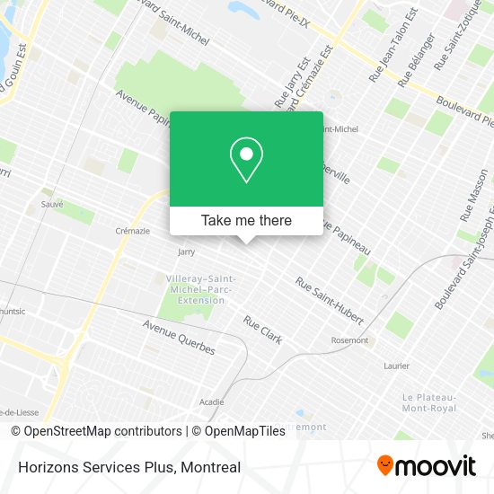 Horizons Services Plus map