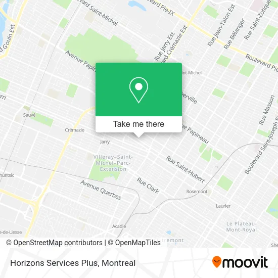 Horizons Services Plus map