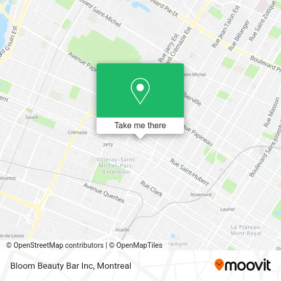 Bloom Beauty Bar Inc map