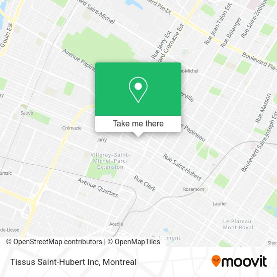 Tissus Saint-Hubert Inc map