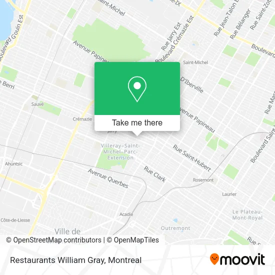 Restaurants William Gray map