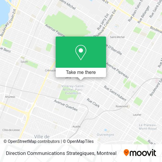 Direction Communications Strategiques map