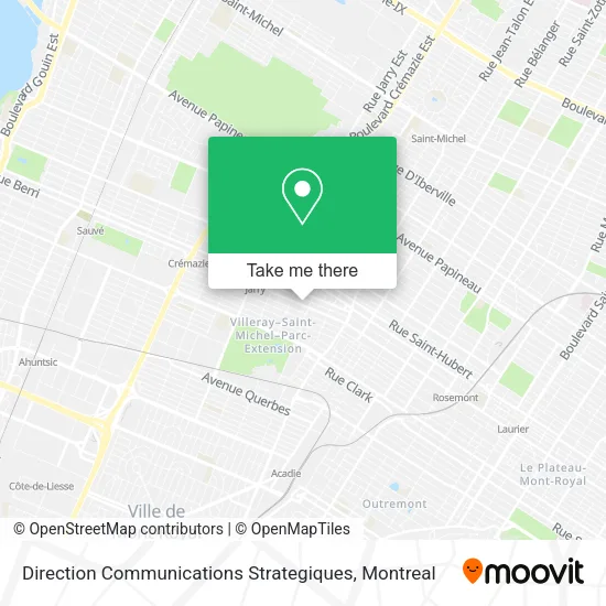 Direction Communications Strategiques map