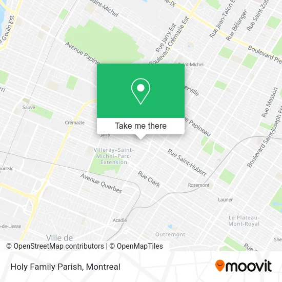 Holy Family Parish map