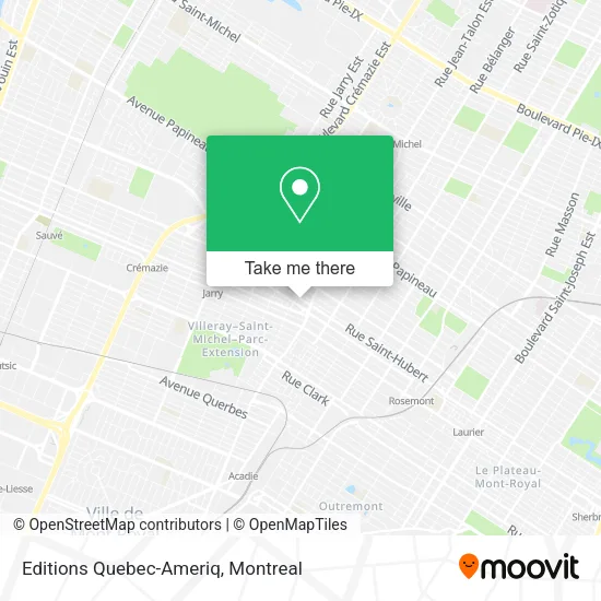 Editions Quebec-Ameriq map