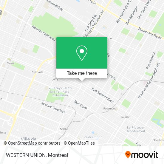 WESTERN UNION map