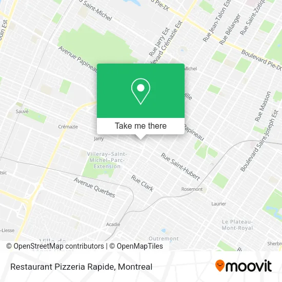 Restaurant Pizzeria Rapide map