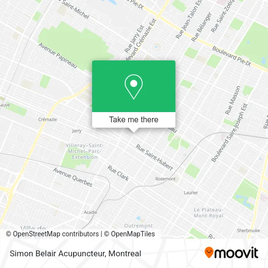 Simon Belair Acupuncteur map