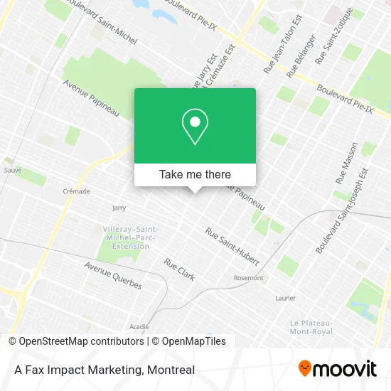 A Fax Impact Marketing map