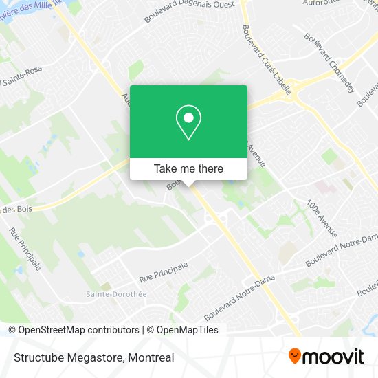 Structube Megastore map