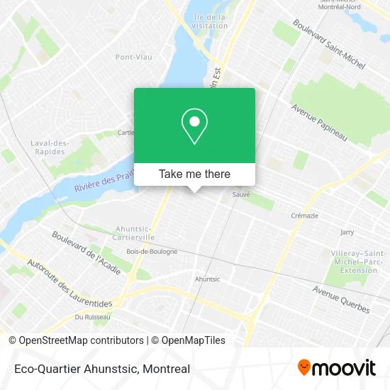 Eco-Quartier Ahunstsic map