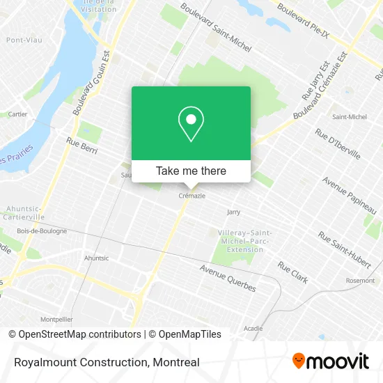 Royalmount Construction map